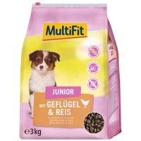 MultiFit Trockenfutter Hund Junior, mit Geflügel & Reis 3 kg von MultiFit