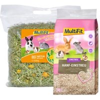 MultiFit Löwenzahnheu 500 g und Hanfstreu 30 L von MultiFit