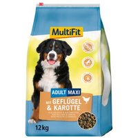 MultiFit Trockenfutter Hund Adult, Maxi, mit Geflügel & Karotte 12 kg von MultiFit