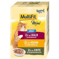 MultiFit Mini Nassfutter Katze Adult, Multipack Sauce 6x50 g Tasty Sauce von MultiFit