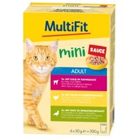 MultiFit Mini Nassfutter Katze Adult, Multipack Sauce 6x50 g Tasty Sauce von MultiFit