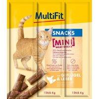 MultiFit Mini Meat Sticks 25x3x6g Geflügel & Leber von MultiFit