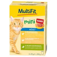 MultiFit Mini Nassfutter Katze Adult, Multipack Sauce 6x50 g Geflügel von MultiFit