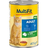 MultiFit Nassfutter Katze Adult, in Gelee, Kaninchen und Ente 24x405 g MultiFit Nassfutter Katze Adult, in Gelee, Kaninchen und Ente 24x405 g von MultiFit