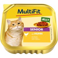 MultiFit Nassfutter Katze Senior, in Gelee, Huhn 16x100 g von MultiFit