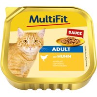 MultiFit Nassfutter Katze Adult, in Sauce, Huhn 16x100 g von MultiFit