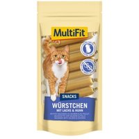 MultiFit Snackwürste Lachs 12x9 g von MultiFit