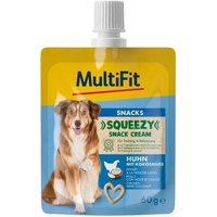 MultiFit Squeezy Snack Cream Huhn mit Kokosnuss 10x60 ml von MultiFit