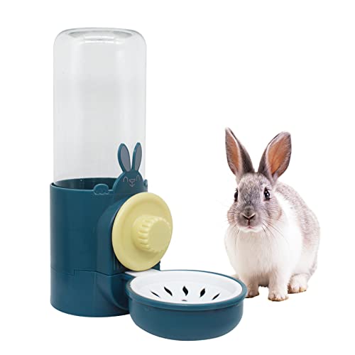 MultiValue Kaninchen-Wasserflaschen für Käfig, 500 ml, Meerschweinchen-Wasserflasche, groß, automatisch, tropfsicher, hängender Wasserspender von Gravity Flow für kleine Tiere (dunkelblau) von MultiValue