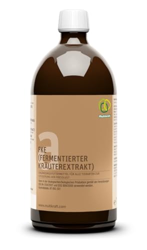 Multikraft FKE Bio-Fermentierter Kräuterextrakt - Ergänzungsfuttermittel für verbesserte Fresslust und Tierwohl bei Schweinen, Geflügel, Rindern - Natürliche Inhaltsstoffe, 1 Liter von Multikraft