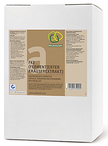 Multikraft FKE Bio-Fermentierter Kräuterextrakt - Ergänzungsfuttermittel für verbesserte Fresslust und Tierwohl bei Schweinen, Geflügel, Rindern - Natürliche Inhaltsstoffe, 10 Liter von Multikraft