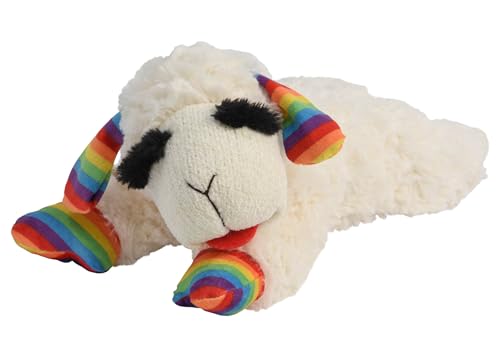 Multipet Rainbow Lamb Chop Hundespielzeug, Plüsch, Größe M, 26,7 cm von Multi Pet