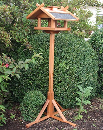 Vziwry Vogelhaus mit Ständer Kupferdach Futtersilo 155cm für Vögel von Vziwry