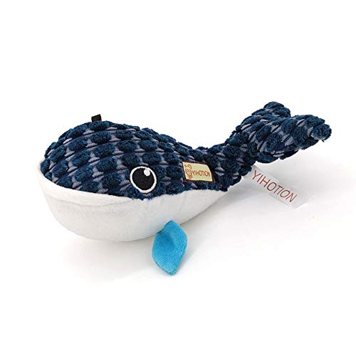 Pet Toys, Dog Squeaky Toy for Small Medium Large Dogs Chew Toys Interactive Dog Toys Durable Plush Dog Toy (Whale) von Mummumi