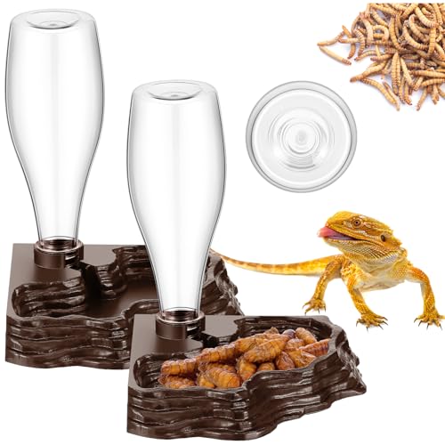 Mumufy Reptilien-Wasserspender für Reptilien, automatischer Wasserspender, Bewässerung, 382 ml, Fütterungszubehör, Tank, Eidechsen, Bewässerung für Bartagamen, Terrarium, Schildkröte, Tank, Fütterung, von Mumufy