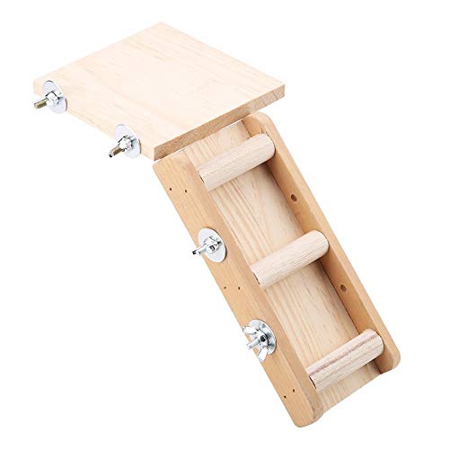 Mumusuki Holz Parrot Hamster Spielzeug Ladder Plattform Set Kleintier Spielzeug Klettern Kits für Vögel Hamster Spielen Erholung von Mumusuki