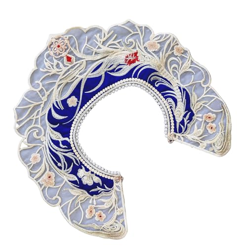 Besticktes Halsband mit Blumenmuster für Damen, Halsband, Nieten, Blumenschal, dekoratives chinesisches Yunjian-Halsband, bestickte Halsbänder für Hunde von Mumuve