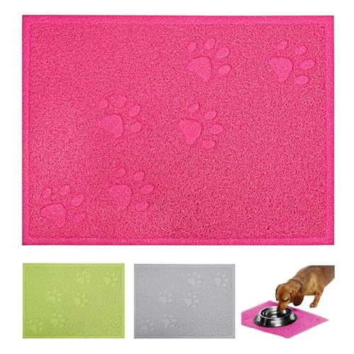 Murago - Futternapfunterlage 40x30cm für Hund und Katze Pink - Napfunterlage Futter Unterlage Katzenklo Futtermatte Katzentoilette Vorleger Vorlege Matte von Murago