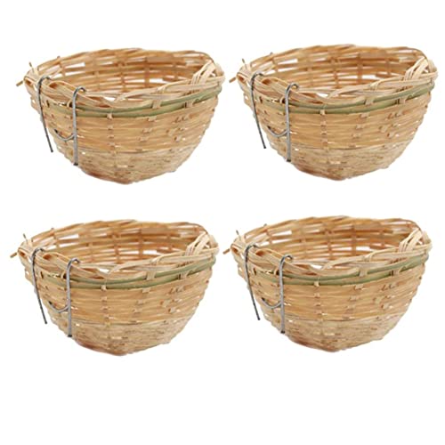 Murezima 4pcs handgewebtes Nest Cage House schlüpfte Zuchthöhle für Papageien, Kanarien- oder Cockatiel oder andere Vögel von Murezima