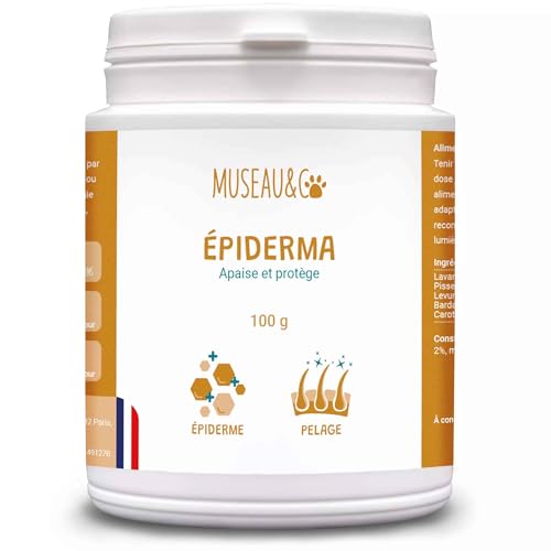 Epiderma – Natürlicher Juckreiz für Hunde und Katzen – 100 g – Nachwachsen und Glanz der Haare, Fell von Hunden, Ekzem – Museau & Co – Hergestellt in Frankreich von Museau & Co