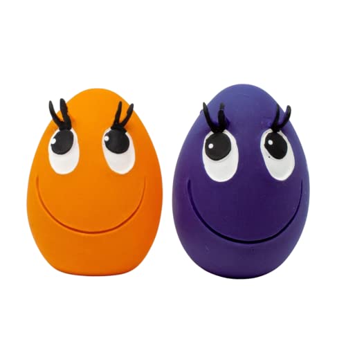 Mushroom&Co XL 2 - OVO das Eier-Set (Violett und Orange), ideal für kleine und mittelgroße Hunde von Mushroom & Co