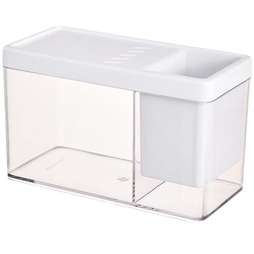 Kleines Aquarium, Mini-Aquarium, Tragbares Aquarium, Fischbecken Aus Kunststoff, Für Fischpflanzen, Heimbüro, Desktop-Dekoration von Muteitt