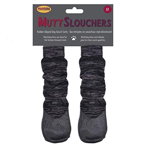 Muttluks, MuttSlouchers Gummierte Slouch Socken für Hunde, 4 Stück von Muttluks