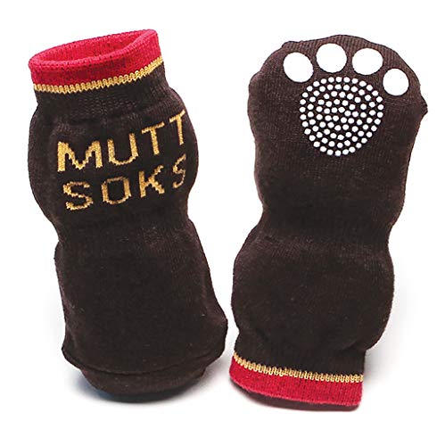 Muttluks, MuttSoks Hundesocken aus Baumwolle mit rutschfesten Pads von Muttluks