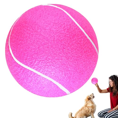 Muuzebsy Aufblasbares großes Hundespielzeug, Tennisbälle – Riesiger Tennisball aus Gummi, aufblasbarer Haustier-Kauspielzeug, aufblasbare große Tennisbälle für Kinder, Erwachsene, Haustiere von Muuzebsy