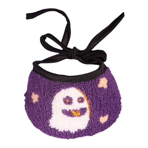 Muuzebsy Halloween-Halstuch, Geist, Hunde-Taschentücher, Haustier-Halstuch, weiches Halloween-Haustier-Lätzchen, Hundehalstuch, Halsband für tägliche Spaziergänge, Haustier-Versammlungen von Muuzebsy