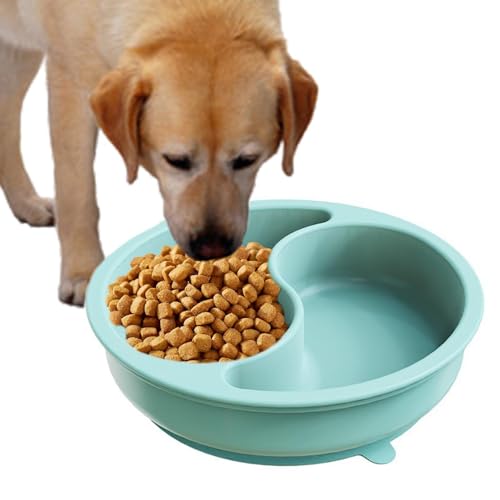 Muuzebsy Hund Slow Feeder Napf Silikon Katzennapf mit Saugnapf 2 in 1 Welpen Futterspender Langsames Füttern Spülmaschinenfest Welpenzubehör Hundeteller für Kleine Mittlere Hunde von Muuzebsy