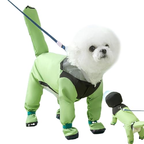 Muuzebsy Hunde-Regenmäntel für kleine Hunde, TPU, bequem, wasserdicht, Regenbekleidung für Hunde, Regenjacke mit transparenter Krempe, vollständiger Schutz, stilvolles Haustierzubehör für Katzen, von Muuzebsy