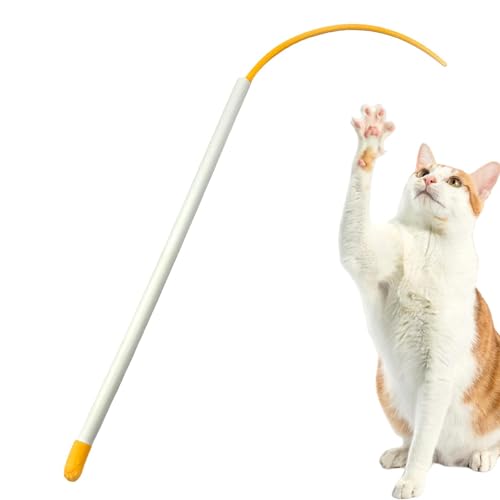 Muuzebsy Katzenstab-Spielzeug für Indoor-Katzen – 50,8 cm Mäuseschwanz-Katzenstab, multifunktionales interaktives Katzenspielzeug, flexible Katzenangelrute für gelangweilte Indoor-Katzen von Muuzebsy