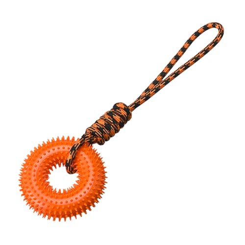 Muuzebsy Quietschendes Spielzeug für Hunde, Anti-Stress-Ring, aggressives , unzerstörbares Hundespielzeug mit Seil für Welpen, zum Zahnen von Langeweile, Linderung von Langeweile, geistige Muuzebsy Quietschendes Spielzeug für Hunde, Anti-Stress-Ring, aggressives , unzerstörbares Hundespielzeug mit Seil für Welpen, zum Zahnen von Langeweile, Linderung von Langeweile, geistige von Muuzebsy