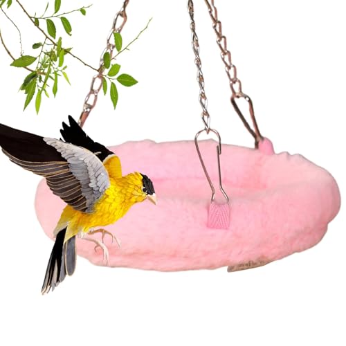 Muuzebsy Vogelbett, Sittichnest, Vogelschlafhütte, Vogelschaukel, Spielzeug, Plüsch-Vogelbett, Papageienkäfig, Hängematte für Wellensittiche, Lovebird, Sittiche, Quaker, Nymphensittiche von Muuzebsy