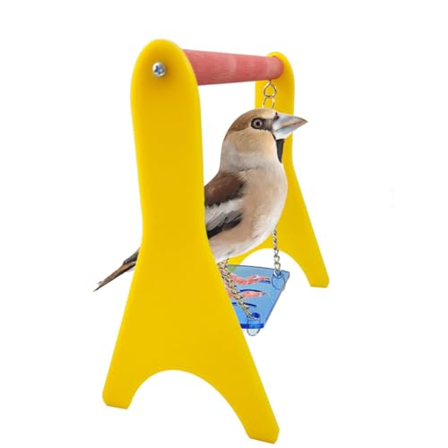 Muuzebsy Vogelschaukeln für Sittiche - Vogelschaukel für Käfig - Vogelschaukel für Sittiche, Vogel Hängende Schaukel Spielzeug, Acryl Vogel Stehschaukel Spielzeug von Muuzebsy