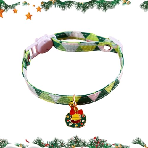 Muuzebsy Weihnachts-Hundehalsband – doppellagiges Haustier-Halsband mit Fliege, Schneemann, Weihnachtsbaum-Halsbänder – verstellbares, niedliches Kostüm-Krawattenhalsband für Haustiere, von Muuzebsy