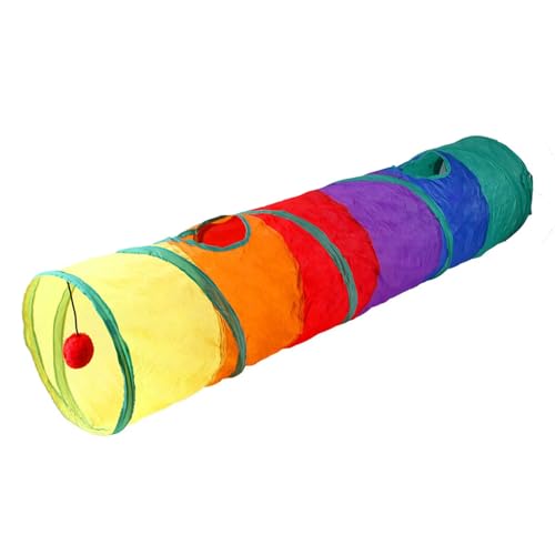 Muziner Haustiere Training Interaktiver Tunnel Polyester Faltbar Welpen Kätzchen Spieltunnel Röhre Leichte Geschenke Haustier Selbstspielendes Spielzeug,Gerade von Muziner