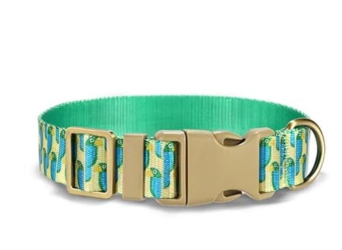 Personalisiertes Haustierhalsband,Individuelles Namensschild,ID,Verstellbar,GreenSoft-Faser-Katzenhalsbänder Für Hunde,M von Muziner