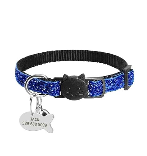 Personalisiertes Hundehalsband Aus Nylon Mit Gravur Für Kleine Haustiere,Kätzchen,6,18 Bis 27 cm von Muziner