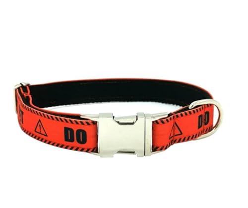 Personalisiertes Hundehalsband Für Welpen Und Katzen,Verstellbar,Individueller Name,Rot,Gelb,Einfache Hundehalsbänder Für Haustiere,red,L von Muziner