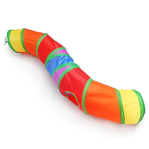 Rainbow Spliced ​​Cat Tunnel Rolling Dragon Cat Toy Drilling Maze Drilling Cat Channel Cat Cave Supplies von Muziner