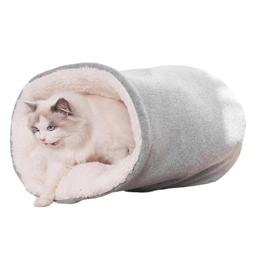 Muzrunq Katzentunnel Betttunnel & Bett Polar Fleece Katze Höhle Tier Natur Katzenbett 18.1x14.6 '' Katzenschlafsbeutel für Innenkatzen und kleine Hunde Katzentunnelbett, Katzenhöhle von Muzrunq