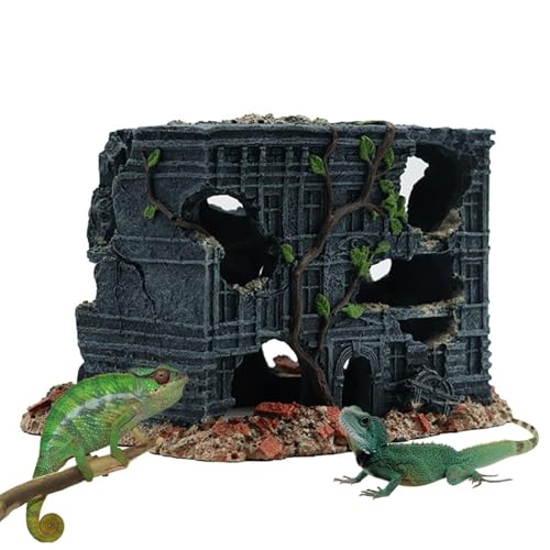 Aquarium- -Höhle | Fisch-Aquarium-Dekoration für Betta – Reptilien-Lebensraum Box Ornament für Betta Aquatic Pet Products Home Table Decor von Mwkbbn