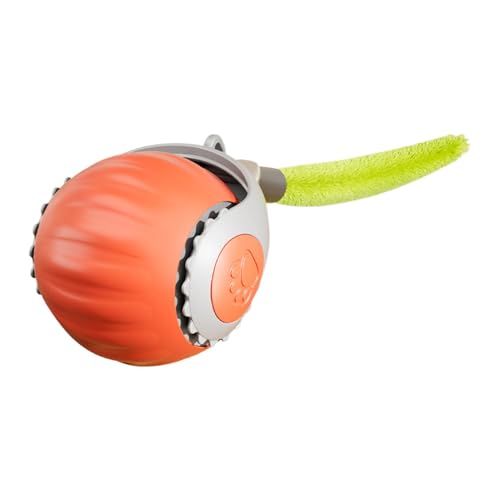 Interaktiver Katzenball, Bewegungsaktiviertes Katzenspielzeug, Rollender Katzenball mit Schwanz, Automatisches Katzenrollspielzeug, Indoor Outdoor Katzenspielzeug Stressabbau Katzenball Smart Rolling von Mwkbbn