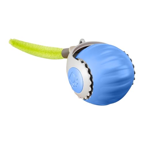 Interaktiver Katzenball, Bewegungsaktiviertes Katzenspielzeug, Rollender Katzenball mit Schwanz, Automatisches Katzenrollspielzeug, Indoor Outdoor Katzenspielzeug Stressabbau Katzenball Smart Rolling von Mwkbbn