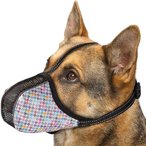 Maulkorb Hund Einstellbar Atmungsaktiv Maulkorb Welpentraining Mundschutz Training S/M/L/XL Zum Beißen von Mwkbbn