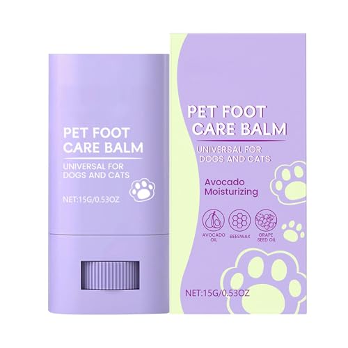 Mwkbbn Hundepfotenbalsam-Stick, feuchtigkeitsspendend, rissige Pfoten, lecksichere Pfoten-Lotion, 15 g Pfoten-Feuchtigkeitscreme für Hunde und Katzen, Pfotenschutzcreme zum Erweichen trockener von Mwkbbn