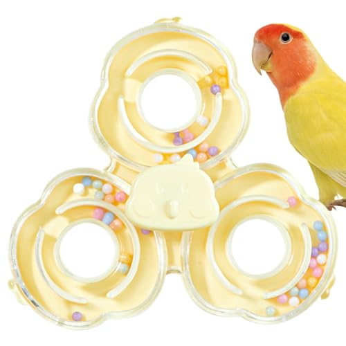 Vogelspielzeug für Sittiche, Papageien-Spinner-Spielzeug, Vogelkäfig-Drehgelenk, Vogelrad-Spielzeug, Kauübungsspielzeug, Vogelkäfig, buntes Spielzeug, verstellbarer Geschwindigkeits-Spinner für von Mwkbbn