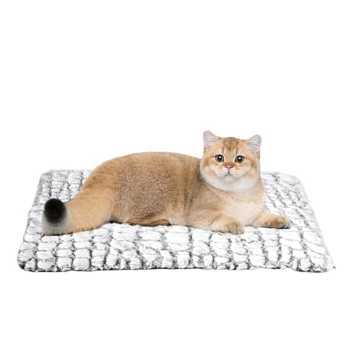 Warmes Katzenbett mit wärmender Haustierauflage, weiche und gemütliche Katzenbettunterlage mit abnehmbarem Bezug, Thermomatte für Indoor-Katzen und kleine Hunde, ideal für kaltes Wetter, Komfort und von Mwkbbn